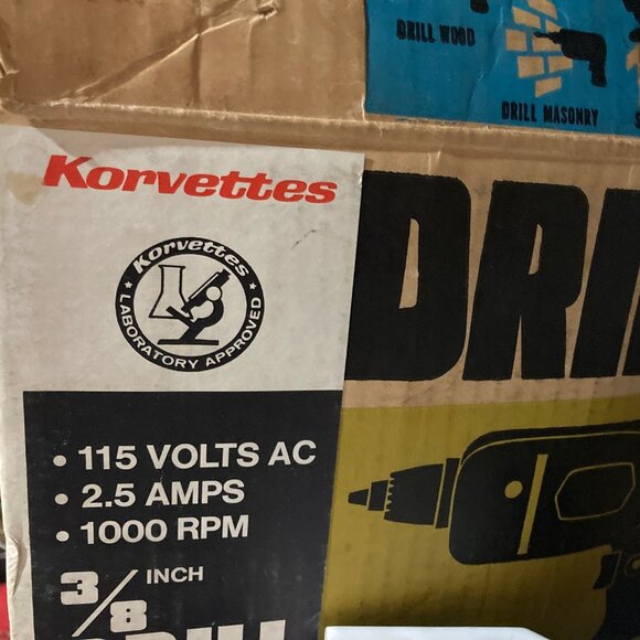 vintage 3/8 in drill korvette brand - Picture 3 of 4